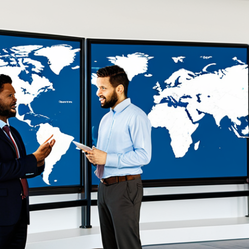 Home 9 **Prompt 1: Cross-Cultural Communication Strategy**
A diverse team of professional communicators, including individuals of various ethnicities and ages, fully clothed in modest business attire. They are collaboratively working around a large interactive screen displaying a world map with interconnected cultural data points, in a brightly lit, modern office. Some are gesturing thoughtfully, others are taking notes, demonstrating focused creativity and cross-cultural understanding. High-resolution professional photography, vibrant colors, natural lighting, perfect anatomy, correct proportions, well-formed hands, proper finger count, natural body proportions, safe for work, appropriate content, fully clothed, professional, family-friendly.