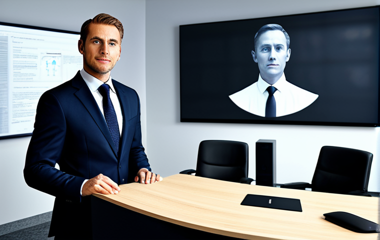 국제커뮤니케이션 전공 필수 과목 - Digital Oratory**
"A confident speaker giving a webinar, fully clothed in professional business att...