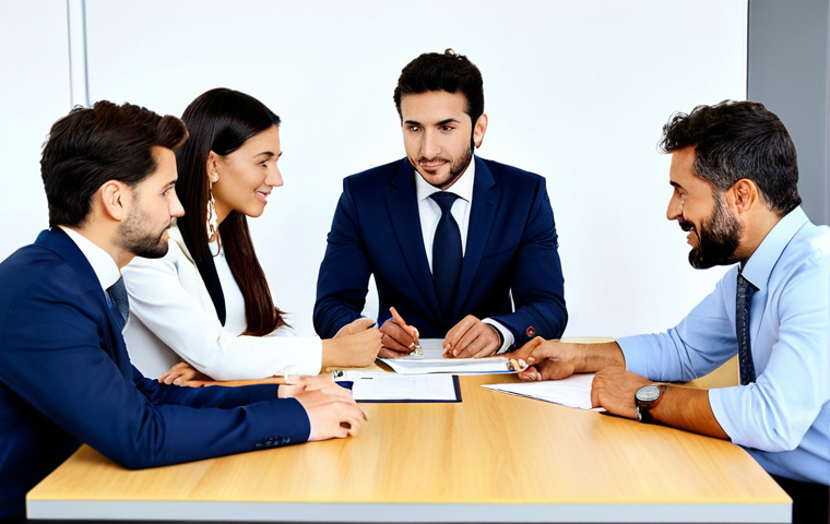 국제커뮤니케이션 실무와 이론의 균형 - Multinational Team Meeting**
"A diverse group of business professionals collaborating around a conf...