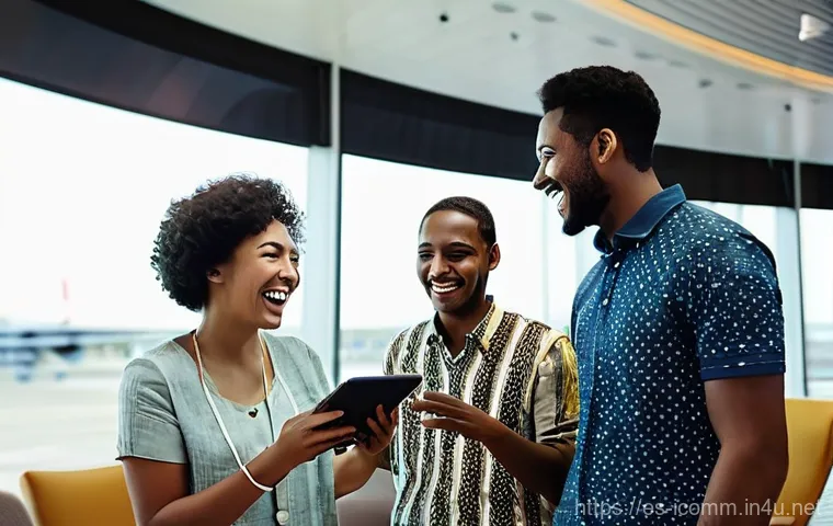 국제커뮤니케이션 전략 분석 - **Cultural Understanding and Connection in a Global Hub**
A vibrant, dynamic shot of a diverse g...