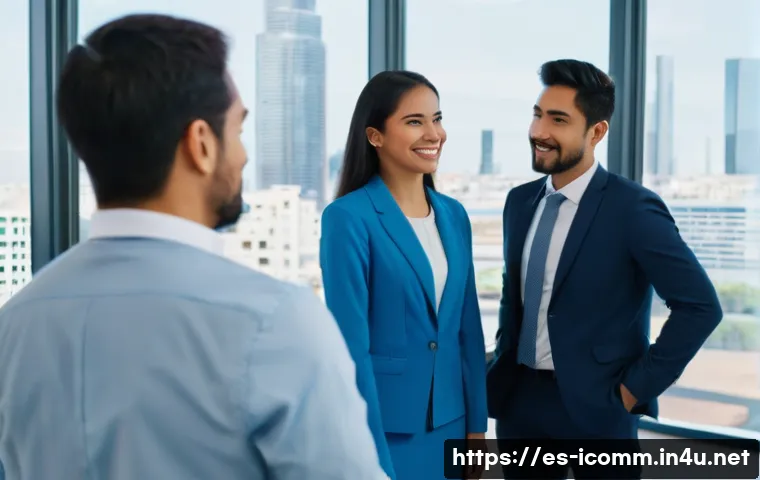 국제커뮤니케이션 분야의 도전과제 - A diverse international business meeting scene in a modern office, featuring professionals from Lati...