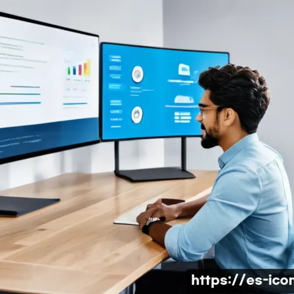 국제커뮤니케이션 업계 최신 동향 - A modern multinational office environment with diverse professionals collaborating through digital d...