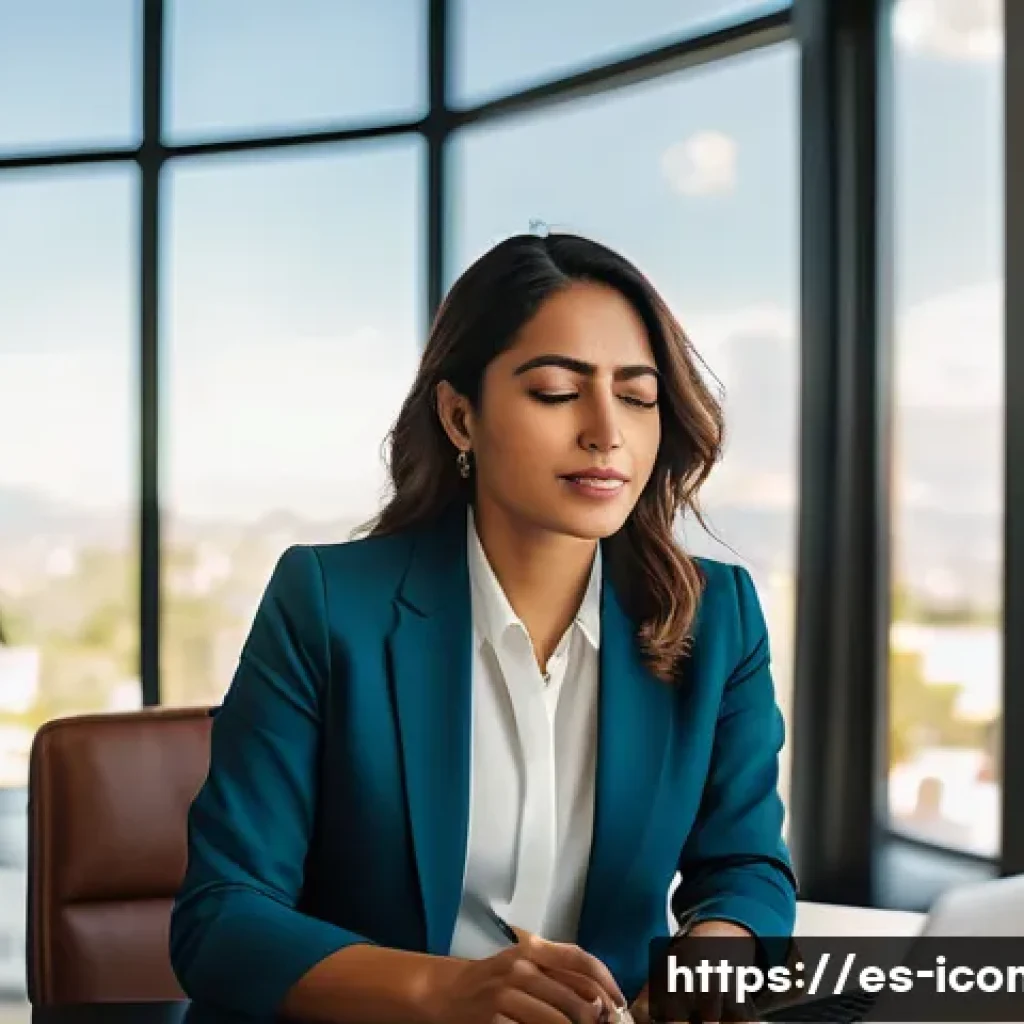 국제커뮤니케이션 연봉 협상 팁 - A professional Hispanic woman confidently negotiating a salary in a modern office setting in Mexico ...